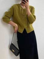 Elegant Plain Long SleeveSweater