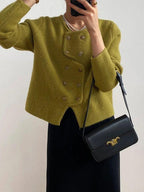 Elegant Plain Long SleeveSweater