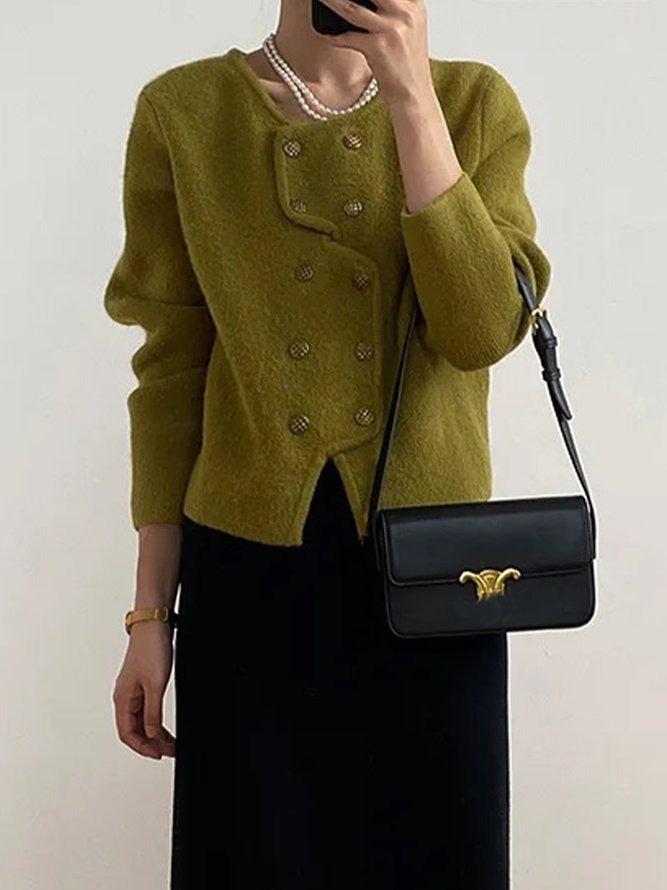 Elegant Plain Long SleeveSweater