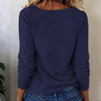 Grey Long Sleeve Plain Sweater