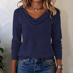 Grey Long Sleeve Plain Sweater