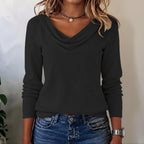Grey Long Sleeve Plain Sweater