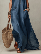 Effortless Bohemian Flow Relaxed Maxi Dress