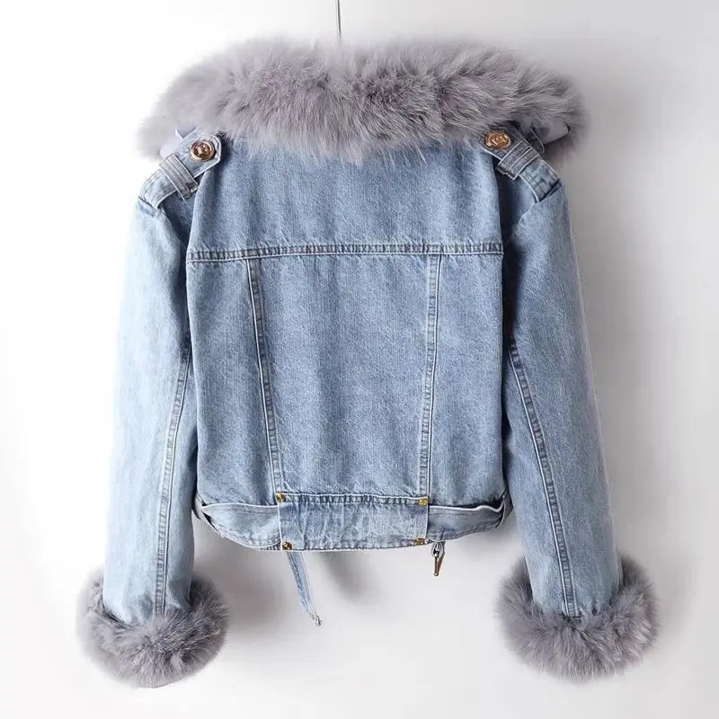 Aurelia – Faux Fur Lined Denim Jacket